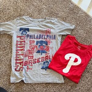 Philadelphia Phillies Kids Short Sleeve T-Shirt Set - Gray & Red